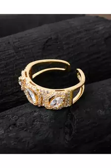 golden elegant designer diamond ring