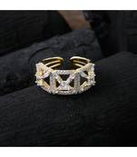 golden silver designer cute diamond ring