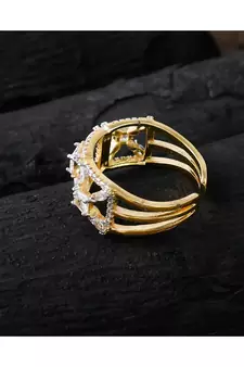 golden silver designer cute diamond ring