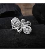 silver designer stylish elegant diamond ring
