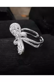 silver designer stylish elegant diamond ring
