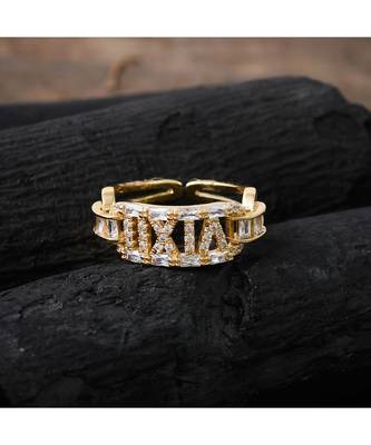 golden elegant delicate beautiful diamond ring 1