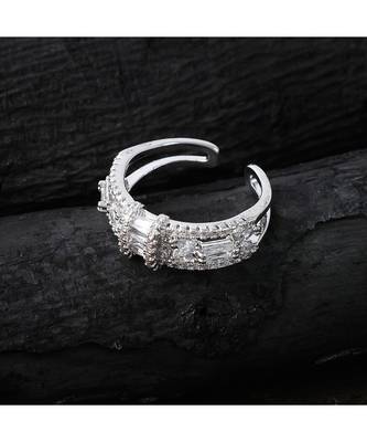 silver elegant cute delicate diamond ring 2