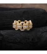 golden elegant smart look diamond ring