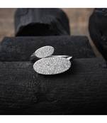 silver designer stylish smart diamond ring