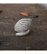 silver adjustable stylish beautiful diamond ring