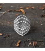 silver elegant stylish smart look diamond ring