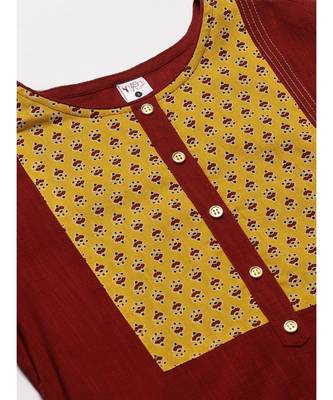 Cotton Slub & Cambric Cotton Regular Straight Kurta with Palazoo Set 2