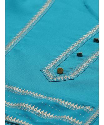 Rayon Gold Printed Straight Kurta & Palazoo Setteal 2