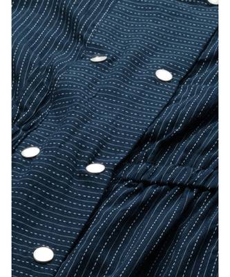 Kantha Cotton Stripes Printed Regular Tunic Blue 5