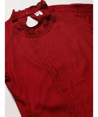 Rayon Dobby Designer Top Maroon 3