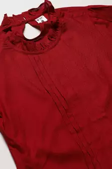 Rayon Dobby Designer Top Maroon
