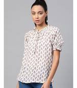 Girls Cotton Crepe Ruffle Frill Floral Printed Top