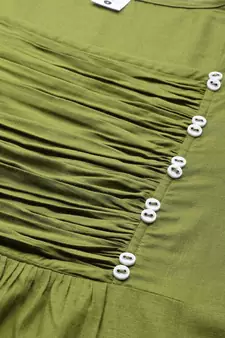 Rayon Solid Regular Top Green