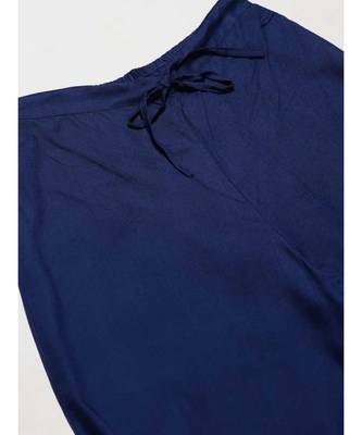 Solid Rayon Palazzo Pants Blue 4