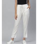 Rayon Checkered Print Regular Fit Trouser Pant