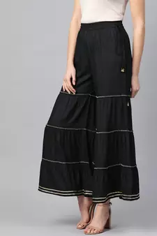 Rayon Black Sharara
