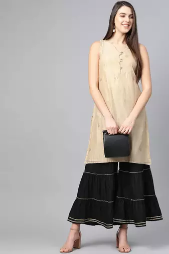 Rayon Black Sharara