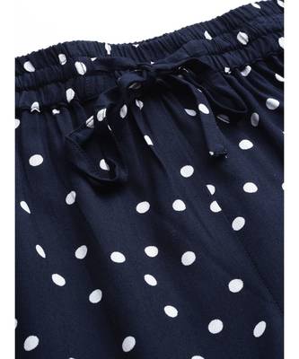 Polka Dot Printed Night Suitblue 2