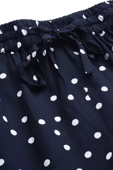Polka Dot Printed Night Suitblue