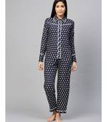 Geomatrical Printed Night Suitblue