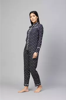 Geomatrical Printed Night Suitblue