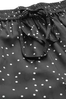 Polka Dot Printed Night Suitgrey