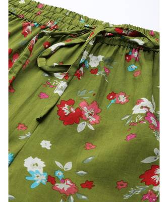 Floral Printed Night Suitgreen 3
