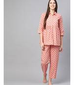 Floral Printed Night Suitpink