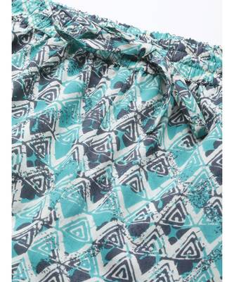 Geomatrical Printed Kaftan Night Suitmulti 5