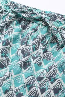 Geomatrical Printed Kaftan Night Suitmulti