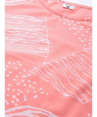 Geomatrical Printed Night Suitpink 5