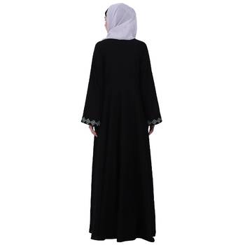 Emirates Umbrella abaya with embroidery work - Black 4