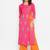 Women Block Printed Overlap Layered Kurta Pallazo Set