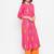 Women Block Printed Overlap Layered Kurta Pallazo Set