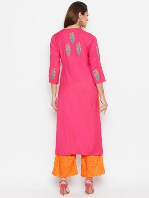 Women Block Printed Overlap Layered Kurta Pallazo Set 5