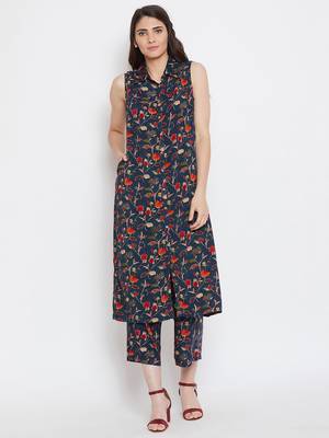 Women Printed Kurta Pant Set 1