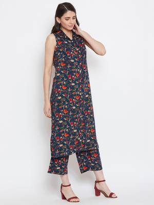 Women Printed Kurta Pant Set 2