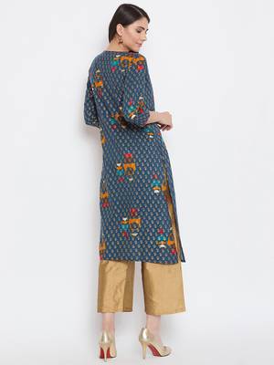 Women Printed Kurta Pant Set 3