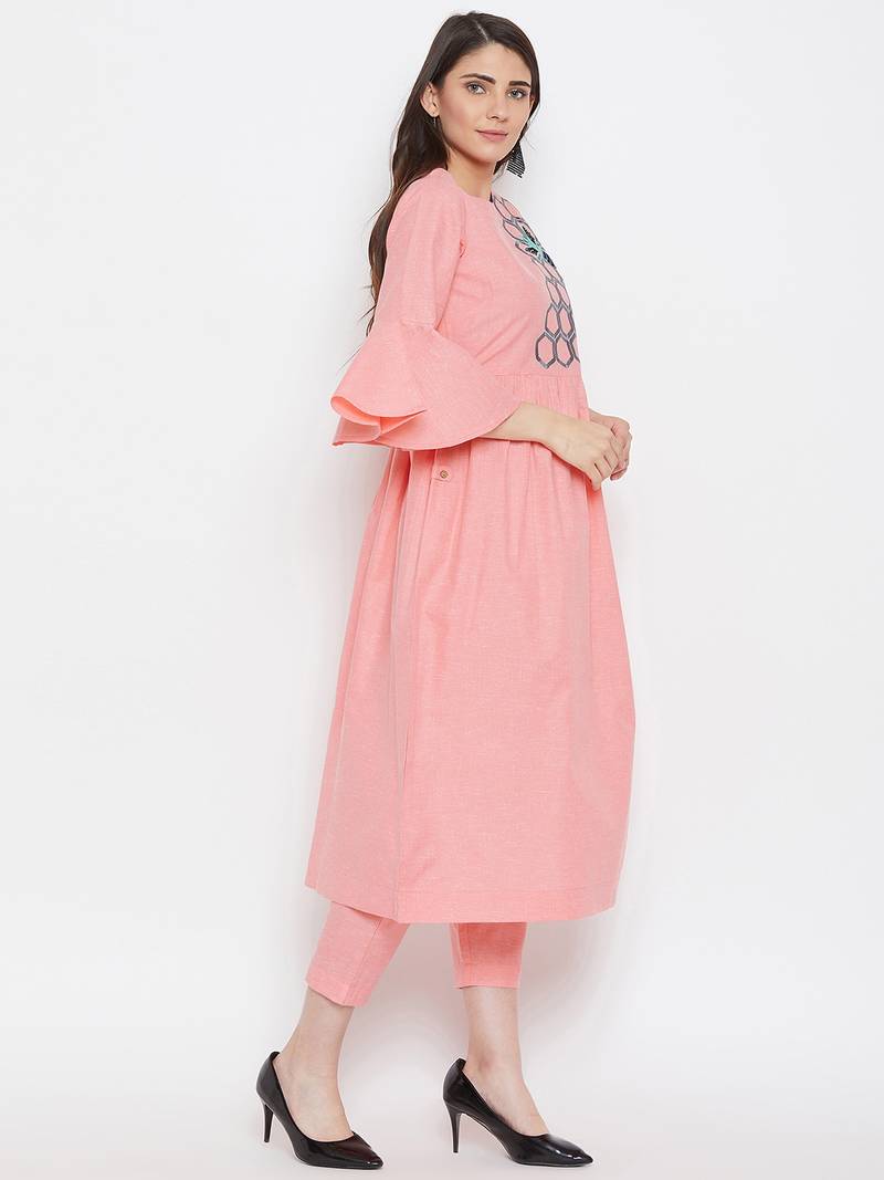 Women Embroidered Kurta Pant Set