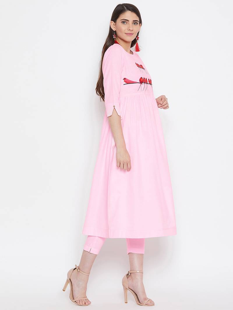 Women Embroidered Kurta Pant Set