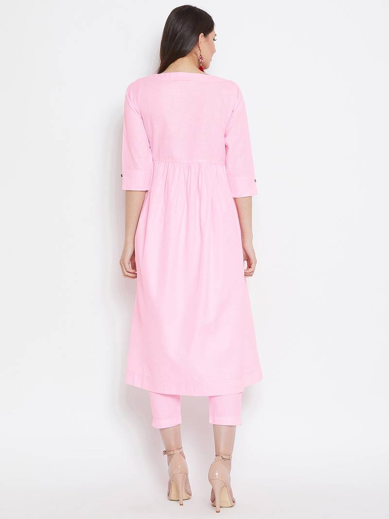 Women Embroidered Kurta Pant Set