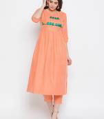 Women Embroidered Kurta Pant Set