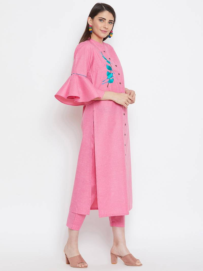 Women Embroidered Kurta Pant Set