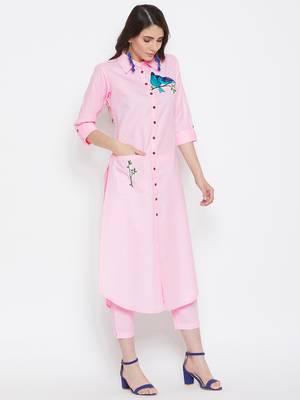 Women Embroidered Kurta Pant Set 2