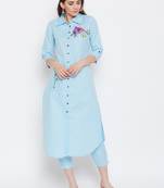 Women Embroidered Kurta Pant Set