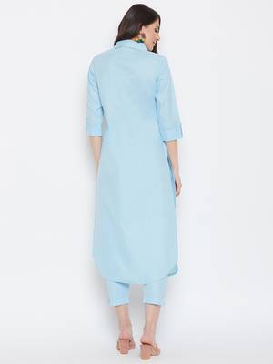 Women Embroidered Kurta Pant Set 3