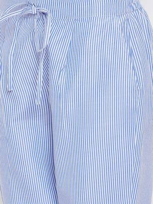 Women Stripe Kurta Trouser Set 3
