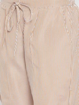 Women Stripe Kurta Trouser Set 2