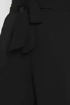 Women Black Asymmetrical Layered Trouser